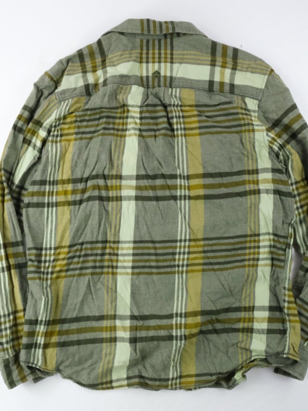 prAna Long Sleeve Men's Plaid Button Up Lightweight Flannel Shirt Large Outdoor - Picture 2 of 5